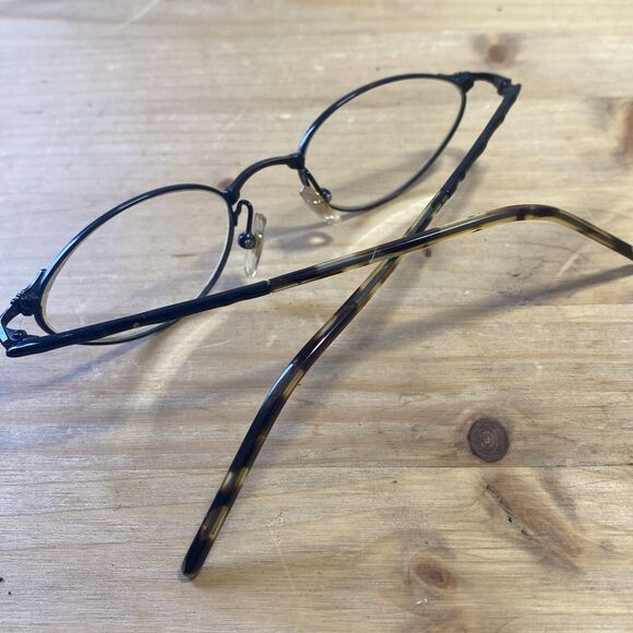 BADA Los Angeles Black Oval Eyeglass Frame Vtg Glasses 48-21 140 BL 1652 - Picture 2 of 11